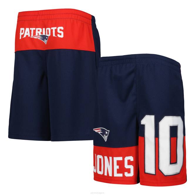 облекло Patriots Jersey Шорти с име и номер на mac jones navy player деца T8TH3079