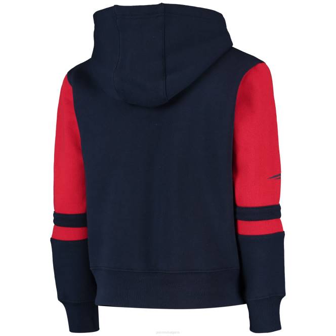 облекло Patriots Jersey военноморска качулка с пълен цип за стадион деца T8TH3021