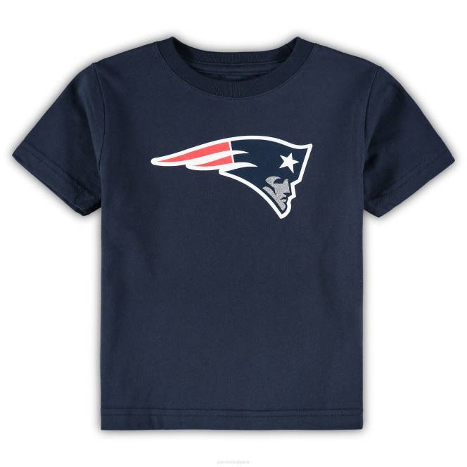 облекло Patriots Jersey тениска с лого на детски екип - тъмносиня деца T8TH3093