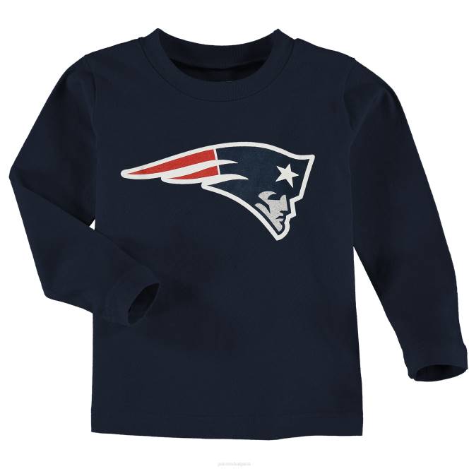 облекло Patriots Jersey тениска с дълъг ръкав с лого на отбора за малки деца - тъмносиня деца T8TH3097