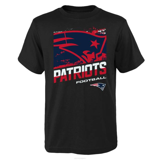 облекло Patriots Jersey черна шумна тениска деца T8TH3101