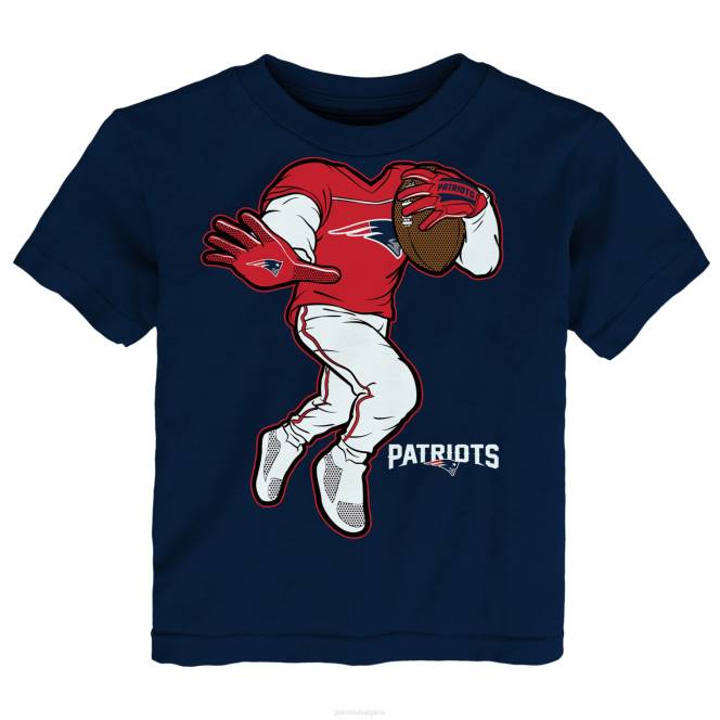 облекло Patriots Jersey тъмносиня тениска с твърди ръце за малко дете деца T8TH3114