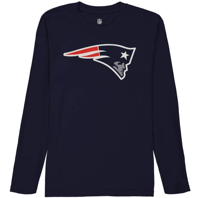 облекло Patriots Jersey тениска с дълъг ръкав с лого на отбора - тъмносиня деца T8TH3118