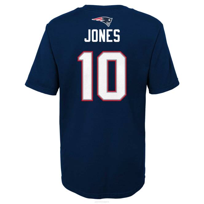 облекло Patriots Jersey предучилищна тениска с име и номер на mac jones в тъмносин цвят деца T8TH3110