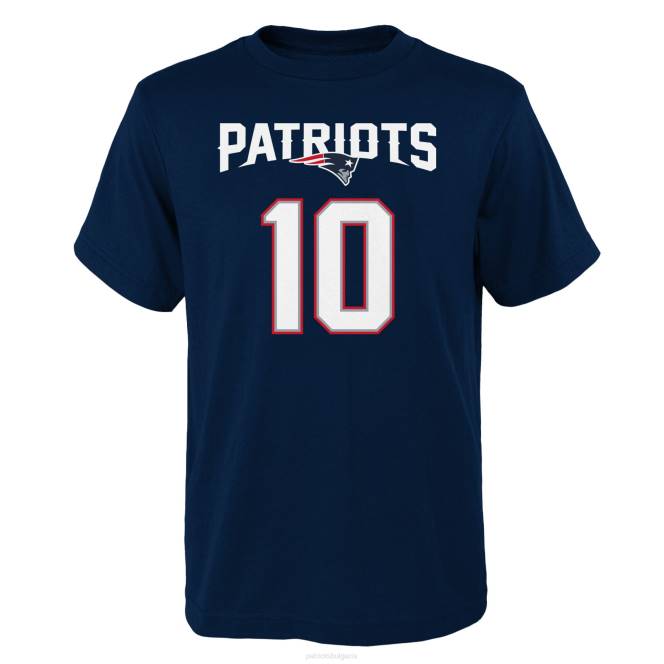 облекло Patriots Jersey mac jones navy mainliner тениска с име и номер деца T8TH3094