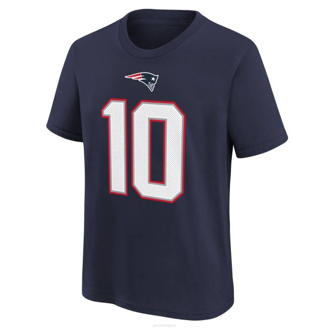облекло Patriots Jersey Тениска с име и номер на nike mac jones navy team деца T8TH3119
