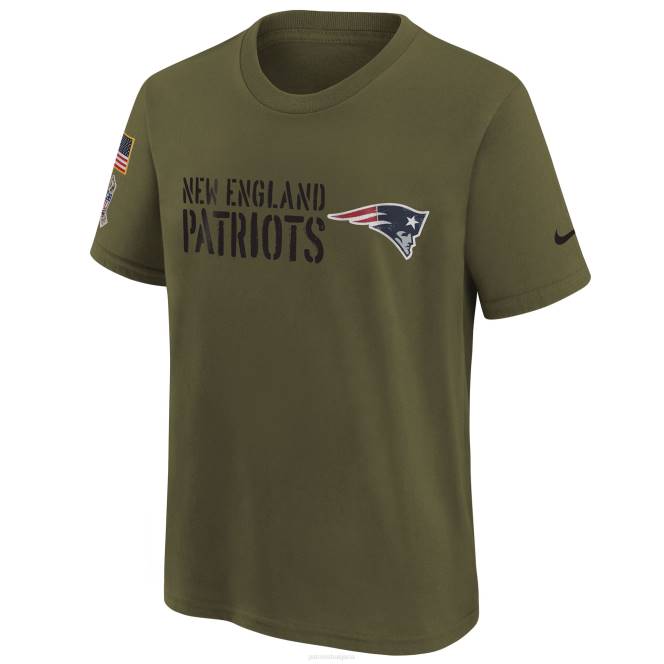 облекло Patriots Jersey тениска nike olive 2022 salute to service legend деца T8TH3126