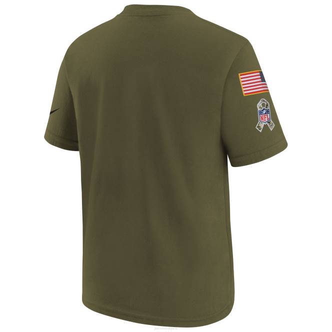 облекло Patriots Jersey тениска nike olive 2022 salute to service legend деца T8TH3126