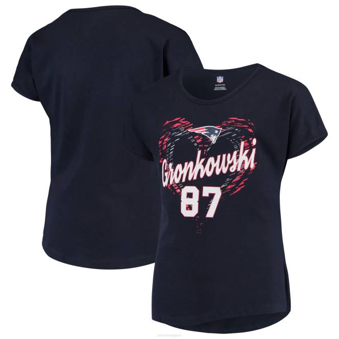 облекло Patriots Jersey момичета rob gronkowski тъмносиньо sonic heart играч име и номер тениска с долман деца T8TH3140
