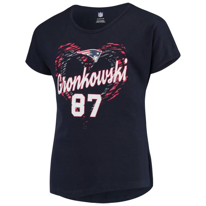 облекло Patriots Jersey момичета rob gronkowski тъмносиньо sonic heart играч име и номер тениска с долман деца T8TH3140