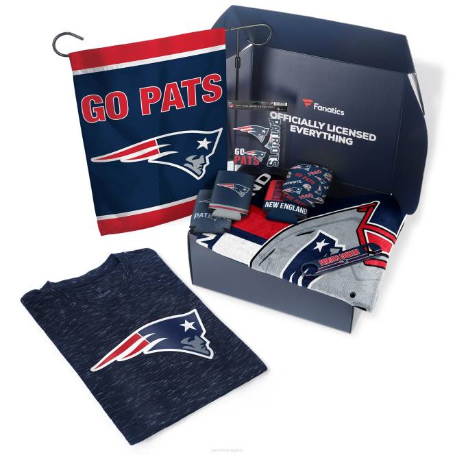 облекло Patriots Jersey fanatics pack tailgate game day essentials тениска подаръчна кутия - $107+ стойност мъже T8TH1768