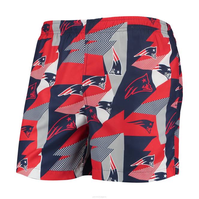 облекло Patriots Jersey бански гащета foco сини/червени с географски принт мъже T8TH1766
