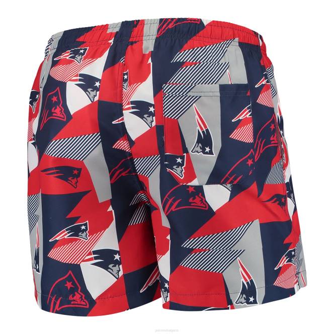 облекло Patriots Jersey бански гащета foco сини/червени с географски принт мъже T8TH1766