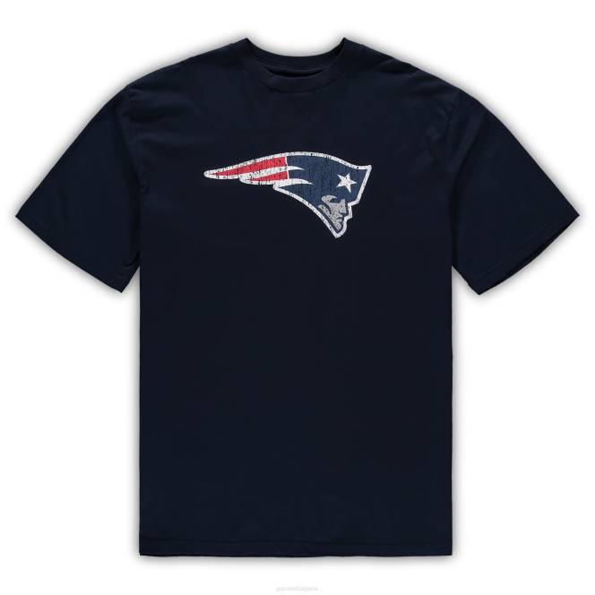 облекло Patriots Jersey концептуални спортни тъмносин/черен въглен комплект голяма и висока тениска и шорти мъже T8TH1857