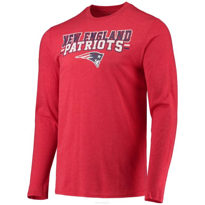облекло Patriots Jersey концептуални спортни тъмносин/червен метър тениска с дълъг ръкав и комплект за спане мъже T8TH1746
