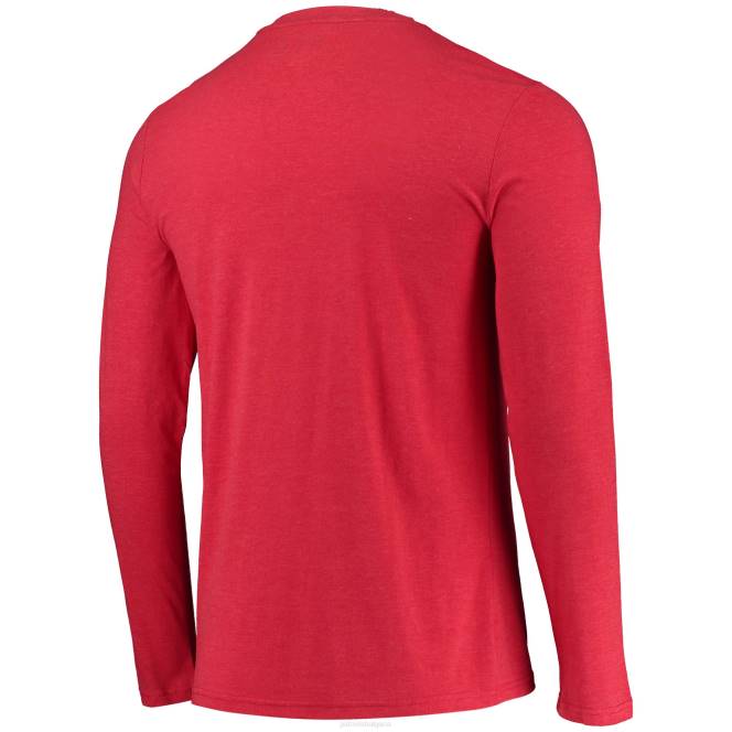 облекло Patriots Jersey концептуални спортни тъмносин/червен метър тениска с дълъг ръкав и комплект за спане мъже T8TH1746