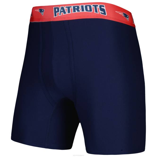 облекло Patriots Jersey concepts sport тъмносиньо/червен комплект от 2 пакета боксерки мъже T8TH1753