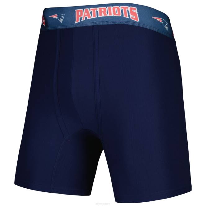 облекло Patriots Jersey concepts sport тъмносиньо/червен комплект от 2 пакета боксерки мъже T8TH1753