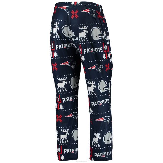 облекло Patriots Jersey грозна пижама комплект foco navy wordmark мъже T8TH1763