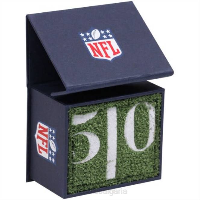 аксесоари Patriots Jersey копчета за ръкавели със сребърно лого на отбора мъже T8TH49
