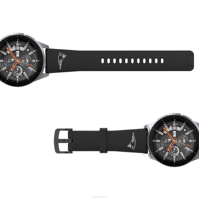 аксесоари Patriots Jersey groove life черна каишка за часовник samsung с дължина 22 мм мъже T8TH41