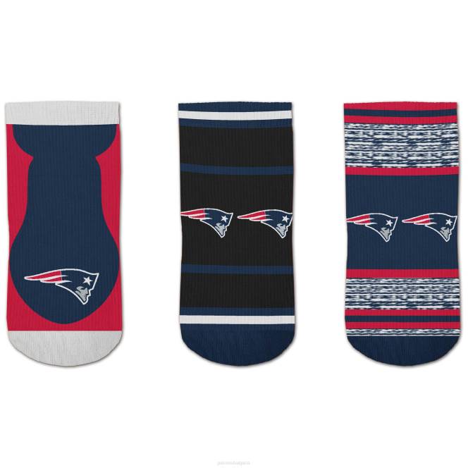 аксесоари Patriots Jersey за боси крака в брой три опаковки чорапи до глезена мъже T8TH52