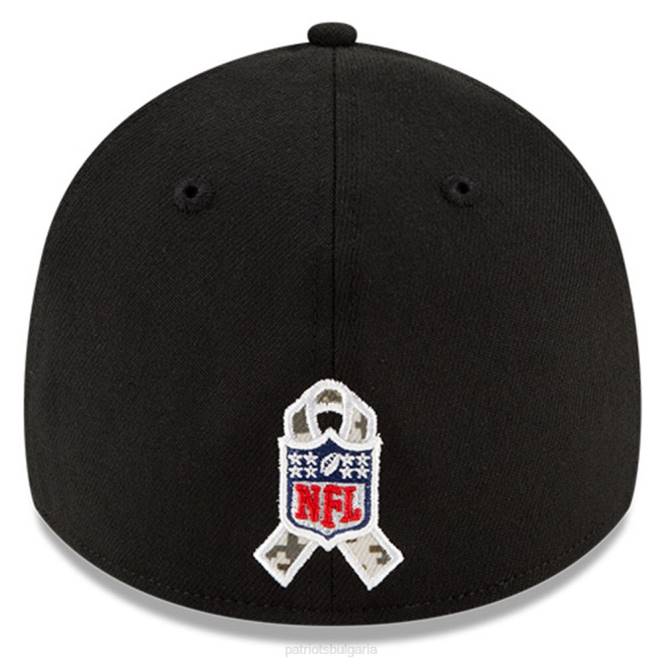 аксесоари Patriots Jersey нова ера черна/камуфлажна 2021 г. поздрав към услугата 39thirty гъвкава шапка мъже T8TH423