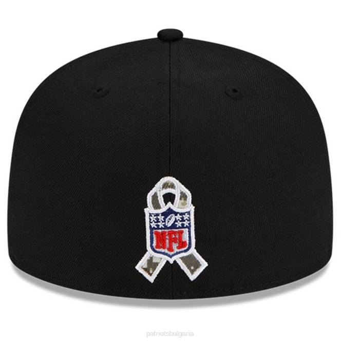 аксесоари Patriots Jersey нова ера черна/камуфляжна шапка 2021 г. поздрав към службата 59fifty вталена шапка мъже T8TH367