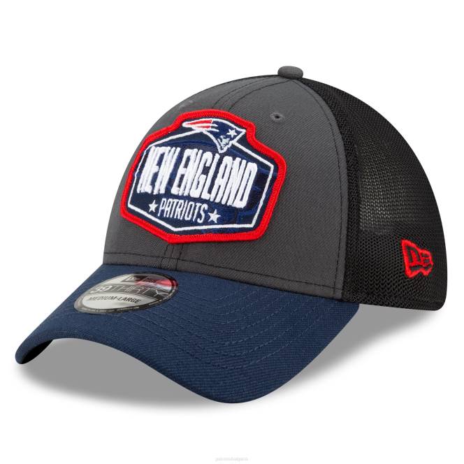 аксесоари Patriots Jersey нова ера графит/тъмносин 2021 nfl draft trucker 39thirty flex hat мъже T8TH353