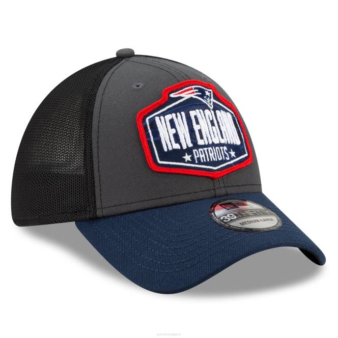 аксесоари Patriots Jersey нова ера графит/тъмносин 2021 nfl draft trucker 39thirty flex hat мъже T8TH353