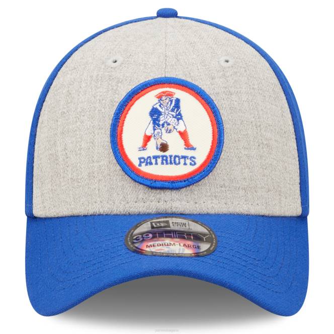 аксесоари Patriots Jersey нова ера сиво/тъмно синьо 2022 странична линия 39thirty историческа гъвкава шапка мъже T8TH149