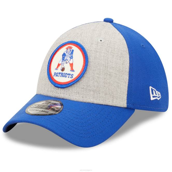 аксесоари Patriots Jersey нова ера сиво/тъмно синьо 2022 странична линия 39thirty историческа гъвкава шапка мъже T8TH149