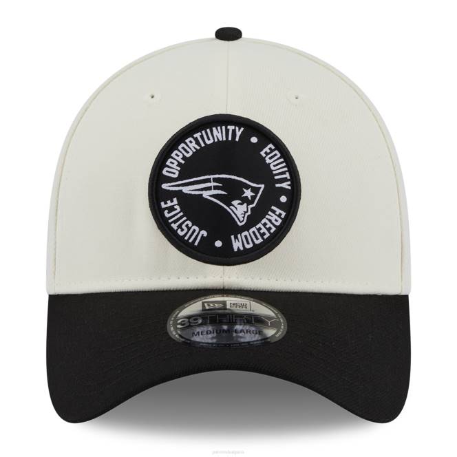 аксесоари Patriots Jersey кремава/черна нова ера 2022 г. вдъхновяваща промяна 39thirty гъвкава шапка мъже T8TH303