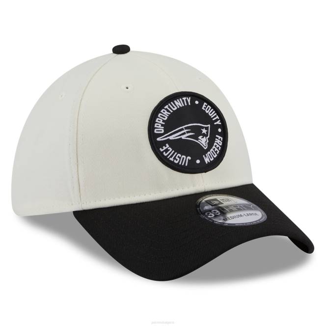 аксесоари Patriots Jersey кремава/черна нова ера 2022 г. вдъхновяваща промяна 39thirty гъвкава шапка мъже T8TH303