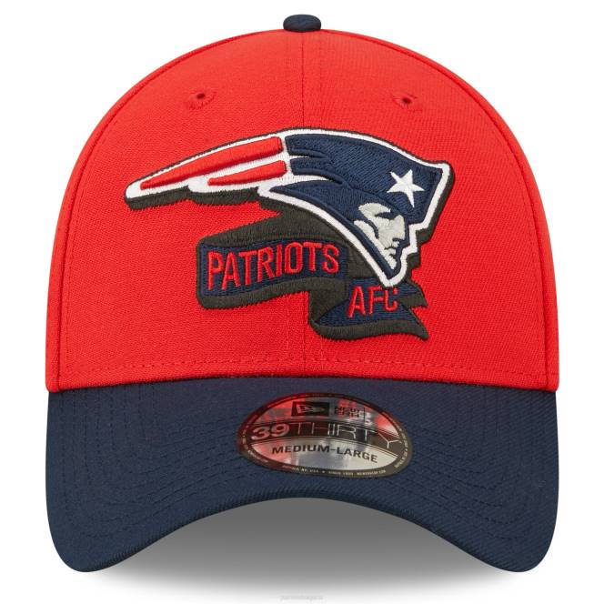 аксесоари Patriots Jersey нова ера червена/темносиня 2022 странична 39thirty гъвкава шапка мъже T8TH392