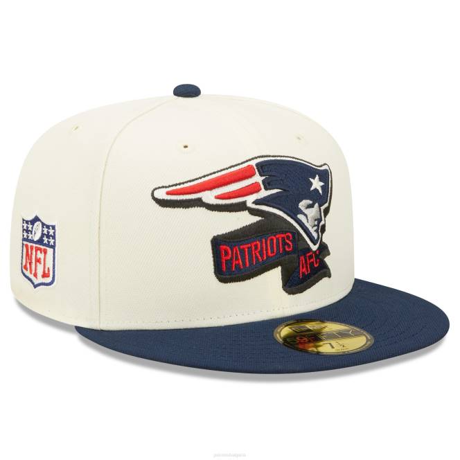 аксесоари Patriots Jersey нова ера кремава/темносиня 2022 странична шапка 59fifty вталена мъже T8TH308