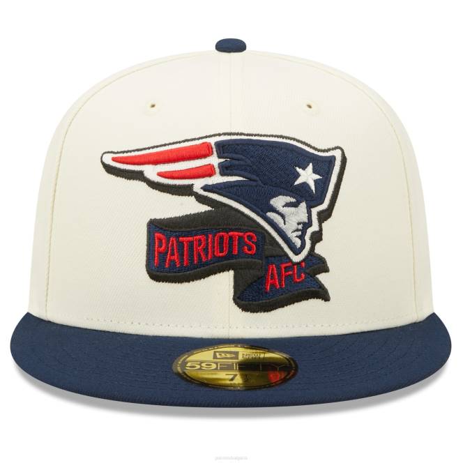 аксесоари Patriots Jersey нова ера кремава/темносиня 2022 странична шапка 59fifty вталена мъже T8TH308