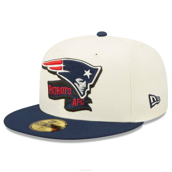аксесоари Patriots Jersey нова ера кремава/темносиня 2022 странична шапка 59fifty вталена мъже T8TH308