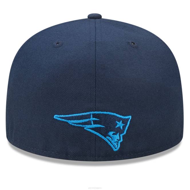 аксесоари Patriots Jersey вталена шапка от нова ера в тъмносинен тон 2022 г. странична линия 59fifty мъже T8TH364