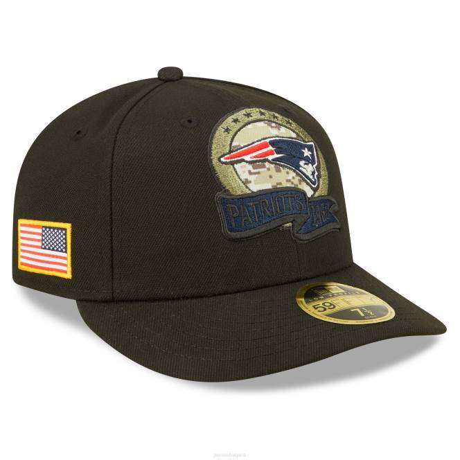 аксесоари Patriots Jersey нова ера черна 2022 поздрав към услугата с нисък профил 59fifty вталена шапка мъже T8TH366