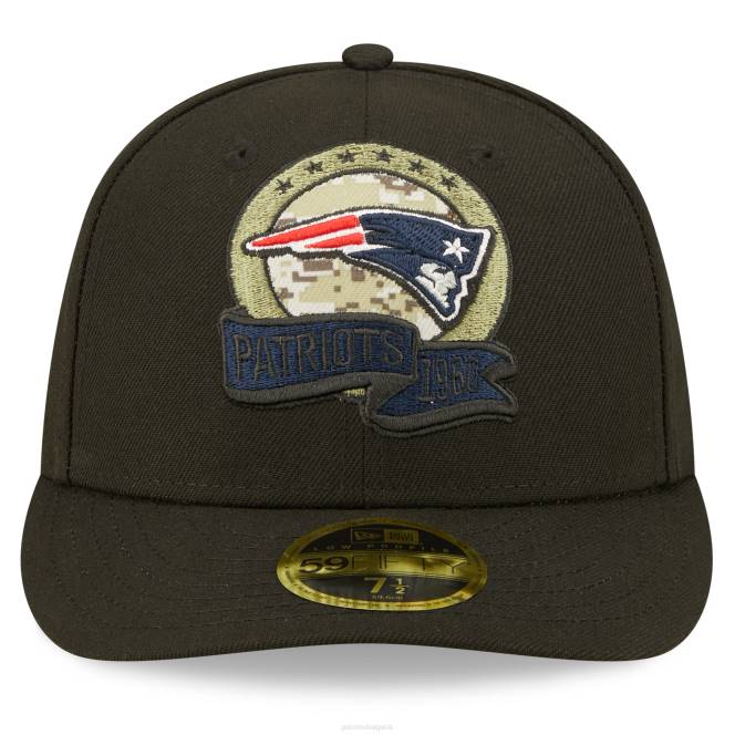 аксесоари Patriots Jersey нова ера черна 2022 поздрав към услугата с нисък профил 59fifty вталена шапка мъже T8TH366