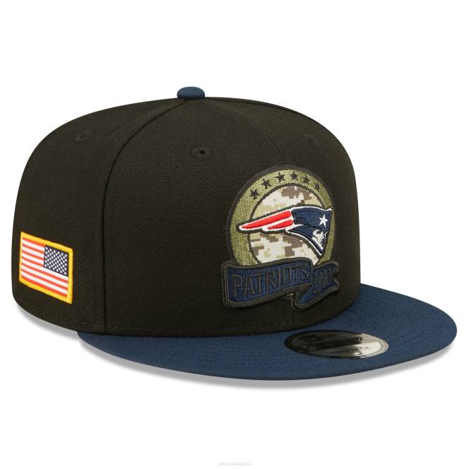 аксесоари Patriots Jersey нова ера черна/темносиня 2022 г. поздрав към услугата 9fifty snapback шапка мъже T8TH329