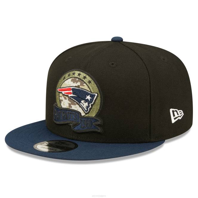 аксесоари Patriots Jersey нова ера черна/темносиня 2022 г. поздрав към услугата 9fifty snapback шапка мъже T8TH329
