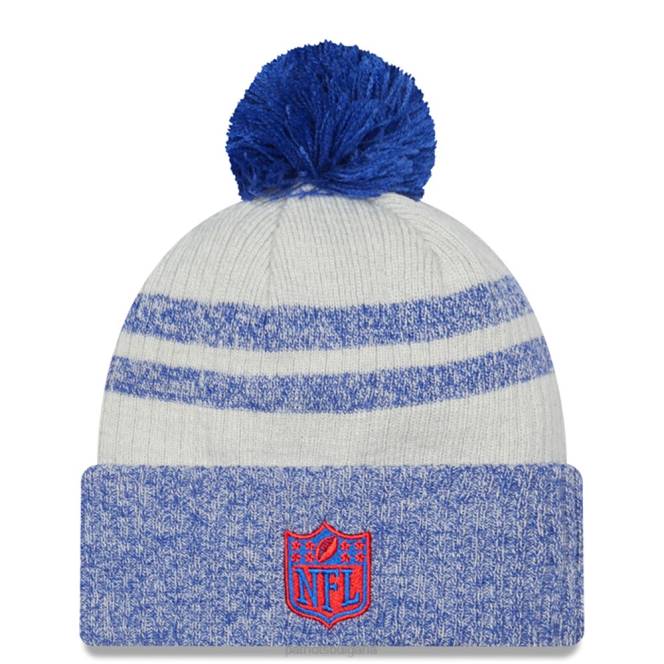 аксесоари Patriots Jersey нова ера, тъмносиня странична историческа плетена шапка с помпени маншети за 2022 г мъже T8TH417