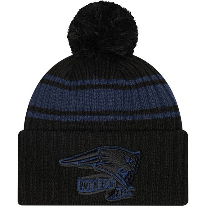аксесоари Patriots Jersey Нова ера черна/ 2022 г. странична плетена шапка с маншети мъже T8TH434