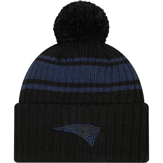 аксесоари Patriots Jersey Нова ера черна/ 2022 г. странична плетена шапка с маншети мъже T8TH434