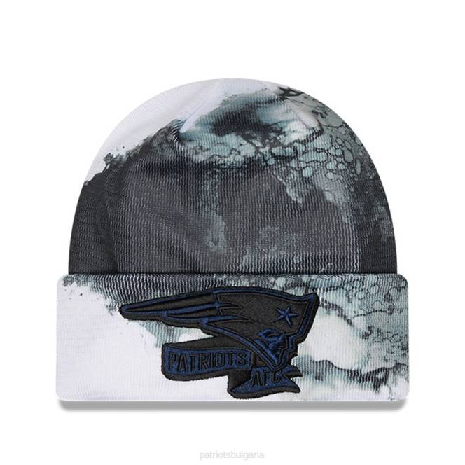 аксесоари Patriots Jersey нова ера черна 2022 г. странична мастилено боядисана тонална плетена шапка с маншети мъже T8TH447