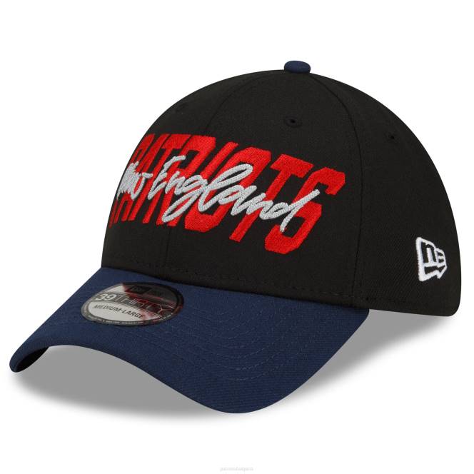 аксесоари Patriots Jersey нова ера черно/тъмносин 2022 nfl draft 39thirty гъвкава шапка мъже T8TH373