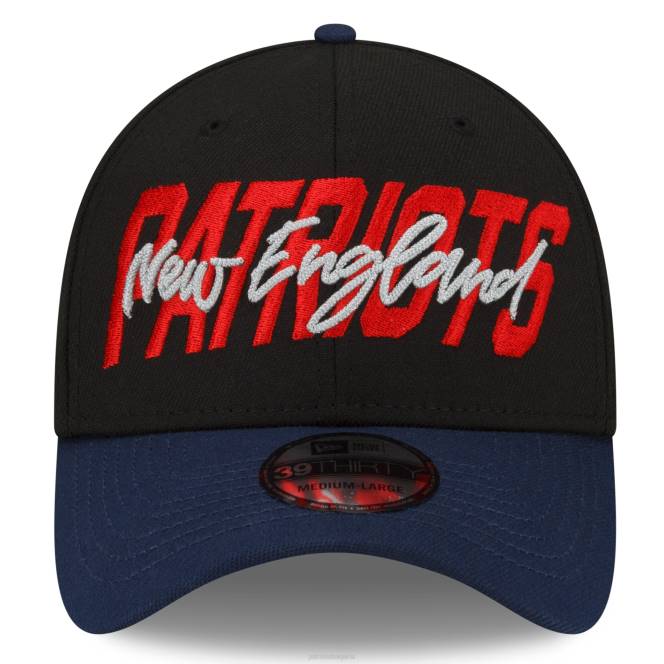 аксесоари Patriots Jersey нова ера черно/тъмносин 2022 nfl draft 39thirty гъвкава шапка мъже T8TH373