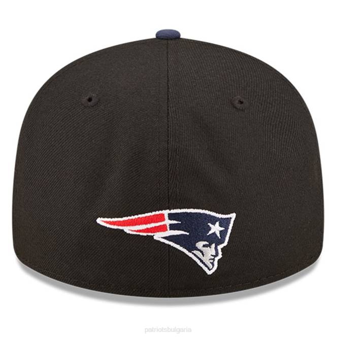 аксесоари Patriots Jersey нова ера черна/тъмносиня 2022 г. nfl draft нисък профил 59fifty вталена шапка мъже T8TH341